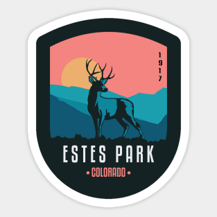 Estes Park Colorado Vintage Hike Design Gift Souvenir Sticker